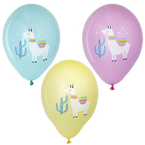 Luftballons Ø 29 cm farbig sortiert "Lama" Luftballons Ø 29 cm farbig sortiert "Lama"