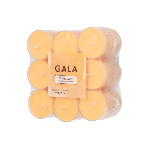 "GALA" Duftlichte Ø 38 mm · 24 mm orange - Orange Juice in Polycarbonathülle