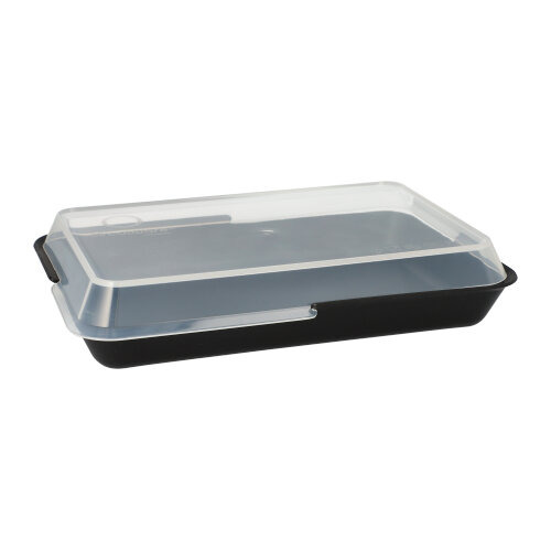 "Circulware" Mehrweg-Schalen Mix & Match eckig 2,9 cm x 15,6 cm x 23,4 cm schwarz