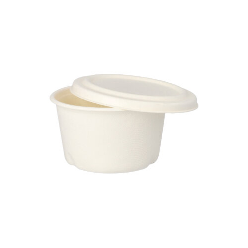 Suppenbecher, Zuckerrohr "pure" 350 ml Ø 10 cm · 6,4 cm weiss
