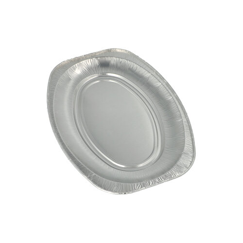 Servierplatten, Alu oval 35 cm x 24,5 cm
