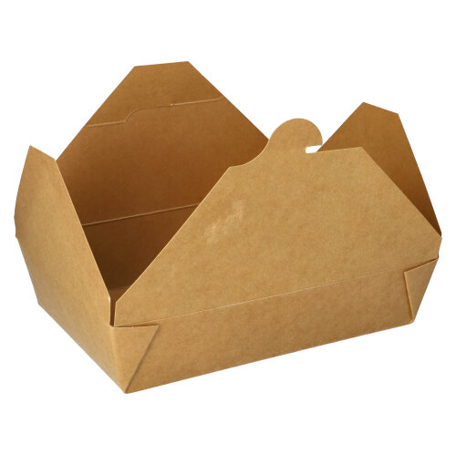 Lunchboxen, Pappe "pure" 1500 ml 4,8 cm x 14 cm x 19,5 cm braun