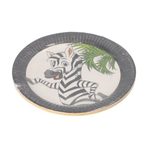 Teller, Pappe rund Ø 23 cm "Jungle" mixed