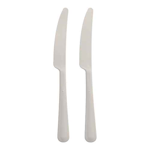 "Circulware" Mehrweg-Messer PP-MF 19,7 cm weiss "Gaia" extra stabil, in Spenderbox