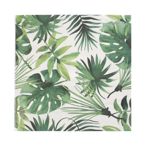 Servietten, 3-lagig 1/4-Falz 33 cm x 33 cm "Monstera"