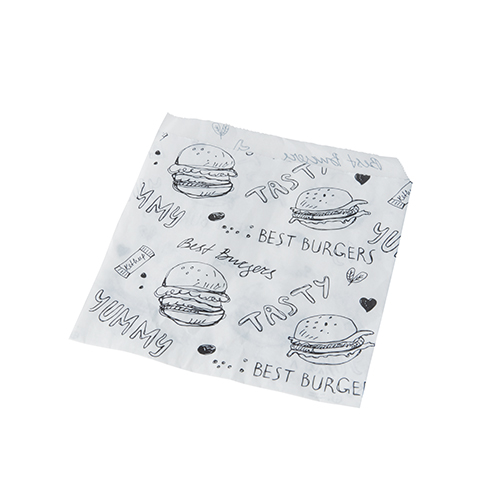 Hamburger-Tüten Kraftpapier 13 cm x 13 cm weiss