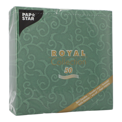 Servietten "ROYAL Collection" 1/4-Falz 40 cm x 40 cm dunkelgrün "Casali"
