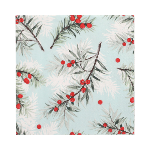 Servietten, 3-lagig 1/4-Falz 33 cm x 33 cm "Yew Branches"