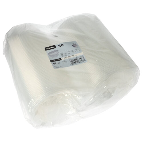 Verpackungsbecher mit Klappdeckeln, PP 8-eckig 500 ml 5,6 cm x 11 cm x 11 cm transparent