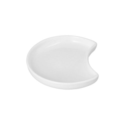 Teller Porzellan Halbmond Ø 9 cm · 1,2 cm weiss "Ano"