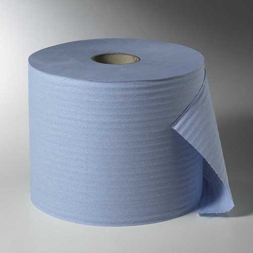 Putzrollen, 2-lagig extranassfest Ø 29 cm · 38 cm x 21,5 cm blau 1.000 Abrisse, Hülse Ø 7 cm