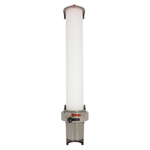 Becherspender, PS 67 cm x 13 cm x 15,5 cm grau für 100 Becher mit oberem Ø 7,03 cm