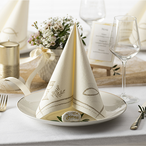 Servietten "ROYAL Collection" 1/4-Falz 40 cm x 40 cm "Communion / Confirmation"