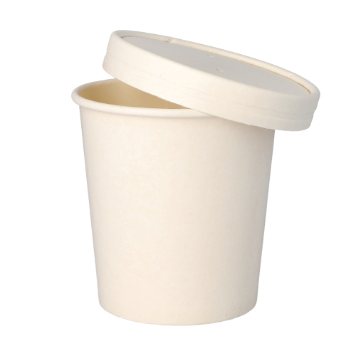 Suppenbecher, Pappe "To Go" 470 ml Ø 9,9 cm · 9,9 cm weiss