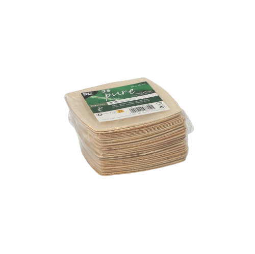 Teller, Palmblatt "pure" 10 cm x 10 cm natur "QUADRATO"