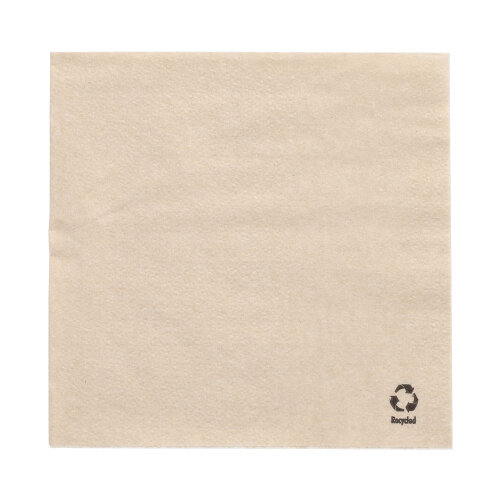 Servietten, 1-lagig 1/4-Falz 33 cm x 33 cm natur aus recyceltem Papier
