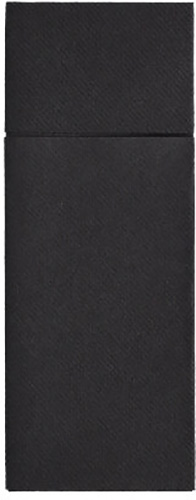 Bestecktaschen, Airlaid 40 cm x 33 cm schwarz mit Besteckfalz