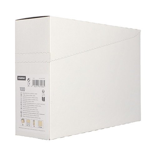 Bestecktaschen, Airlaid 40 cm x 33 cm creme mit Besteckfalz