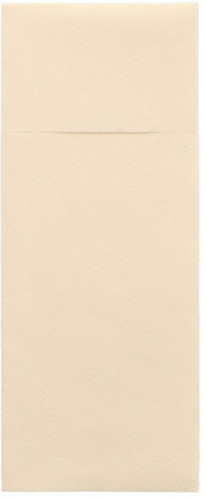 Bestecktaschen, Airlaid 40 cm x 33 cm creme mit Besteckfalz