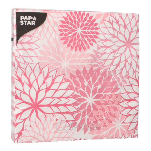 Servietten, 3-lagig 1/4-Falz 40 cm x 40 cm rose "Floralies"
