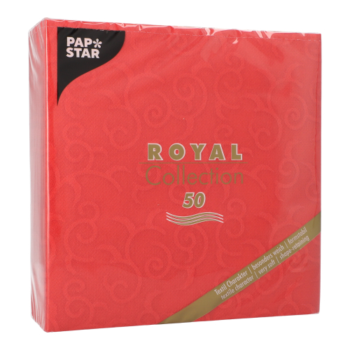 Servietten "ROYAL Collection" 1/4-Falz 40 cm x 40 cm rot "Casali"
