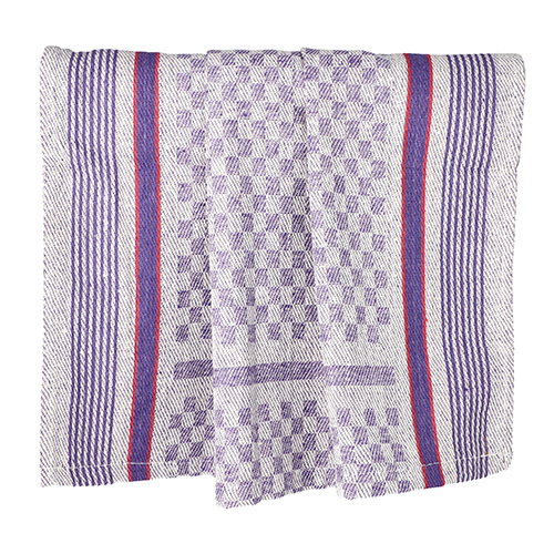 Geschirrtücher 90 cm x 45 cm weiß/violett Grubentuch