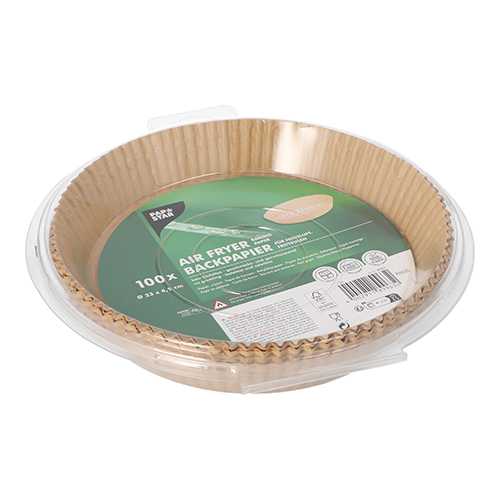 Backpapiere Ø 23 cm · 4,5 cm braun für Heißluftfritteusen