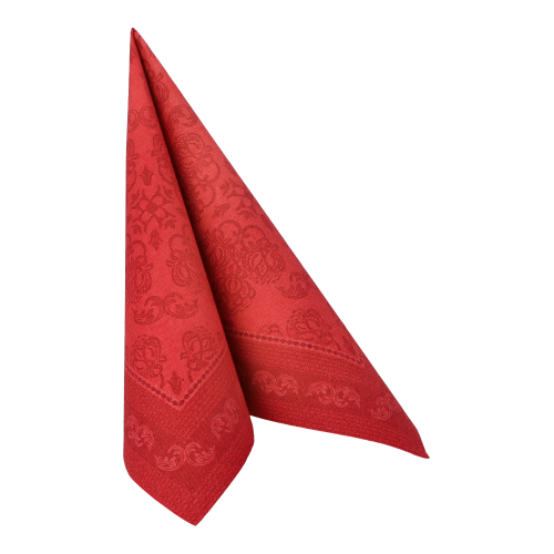 Servietten "ROYAL Collection" 1/4-Falz 40 cm x 40 cm bordeaux "Arabesque"