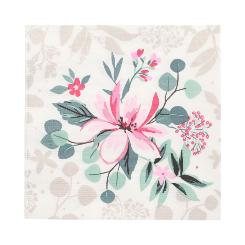 Servietten, 3-lagig 1/4-Falz 33 cm x 33 cm "Rosalie"