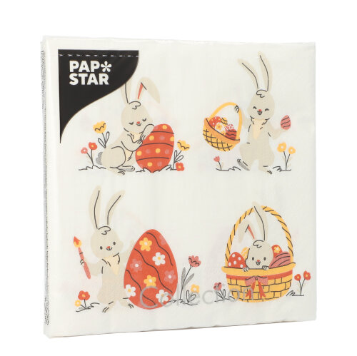 Servietten, 3-lagig 1/4-Falz 33 cm x 33 cm "Rabbit Parade"