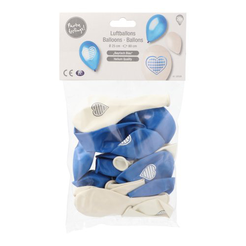 Luftballons Ø 25 cm farbig sortiert "Bayrisch Blau"