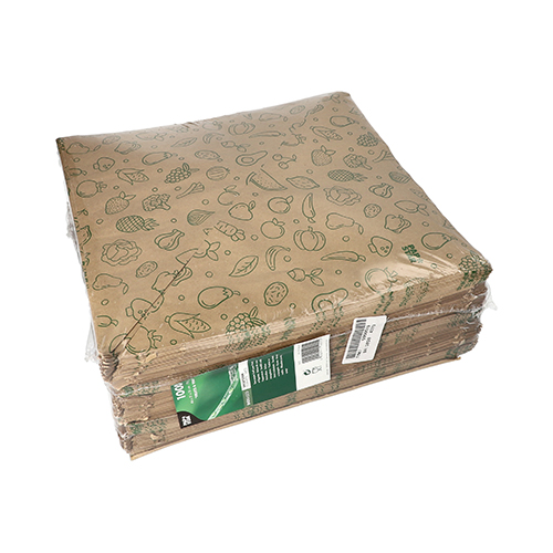 Spitztüten, Kraftpapier 44 cm x 31 cm x 31 cm braun "Fruits & Vegs" Füllinhalt 750 g