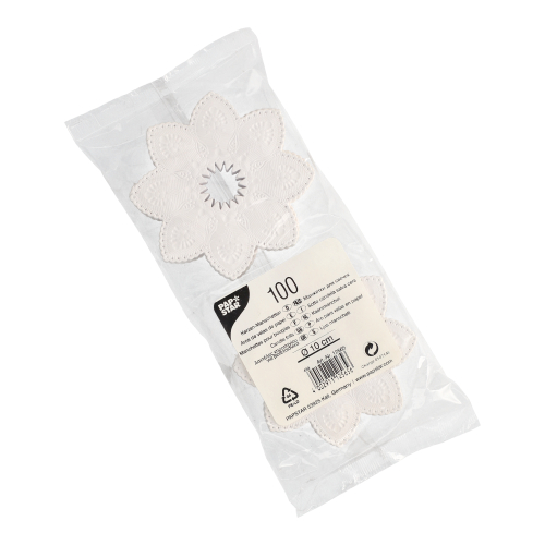 Kerzen-Manschetten rund Ø 10 cm weiss