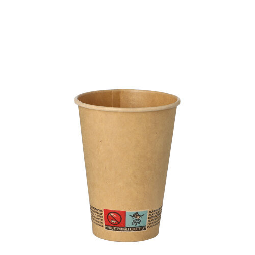 Automatenbecher, Pappe 0,18 l Ø 7 cm · 9,2 cm braun