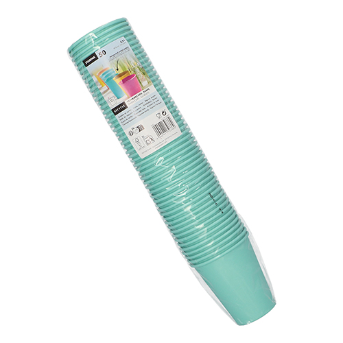Trinkbecher, Pappe "To Go" 0,2 l Ø 8 cm · 9,2 cm türkis