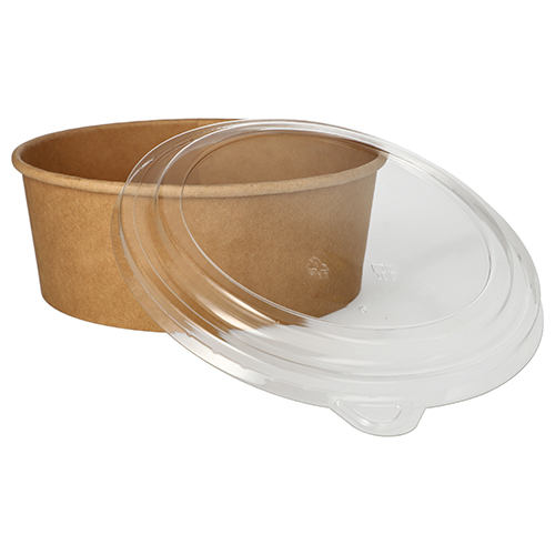 Salatschalen, Pappe rund 1300 ml Ø 18,4 cm · 7 cm braun