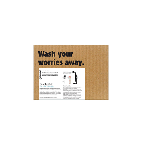 Hand & Body Starter Kit "grammo" , Pumpspender inkl. Wandhalter schwarz