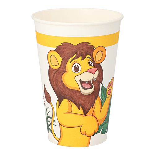 Trinkbecher, Pappe 0,2 l Ø 7 cm · 9,7 cm "Jungle"