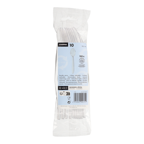 Mehrweg-Löffel 18,5 cm transparent