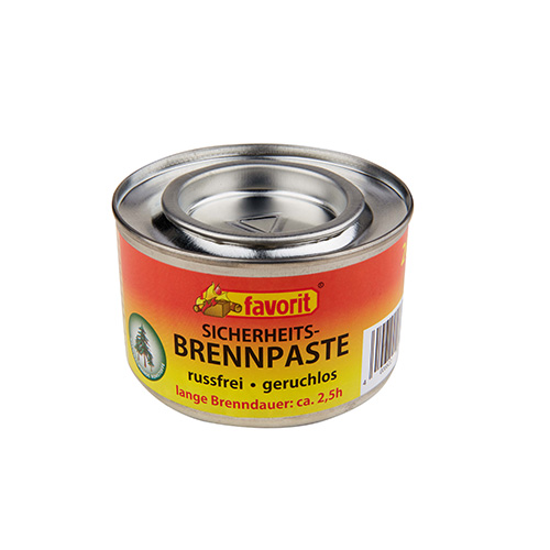 "favorit" Sicherheits-Brennpaste 200 g Ø 8,5 cm · 5 cm silber , Bio-Ethanol rußfrei und geruchslos