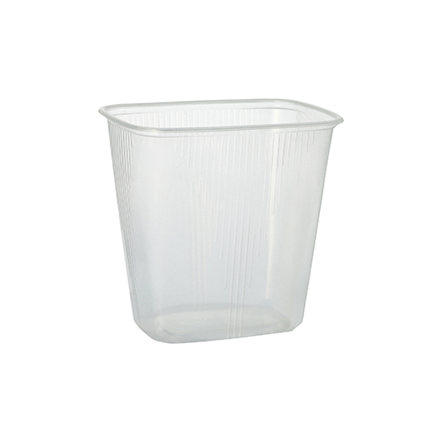 Verpackungsbecher, PP eckig 500 ml 10,1 cm x 8,1 cm x 10,8 cm transparent