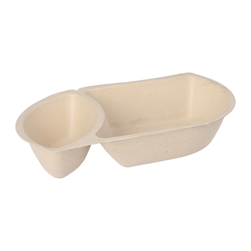 Snacktrays Zuckerrohr 2-geteilt 3,6 cm x 11 cm x 19,4 cm natur Snacktrays Zuckerrohr 2-geteilt 3,6 cm x 11 cm x 19,4 cm natur