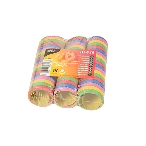 Luftschlangen 4 m "Stripes" flammhemmend