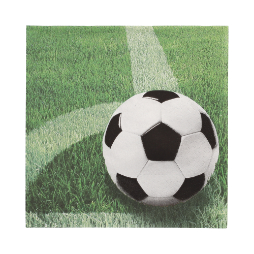 Servietten, 3-lagig 1/4-Falz 33 cm x 33 cm "Football"