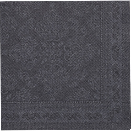 Servietten "ROYAL Collection" 1/4-Falz 40 cm x 40 cm schwarz "Arabesque"