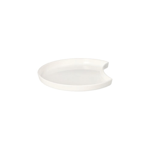 Mehrweg-Teller Halbmond Ø 12 cm · 1,2 cm weiss "Cella"