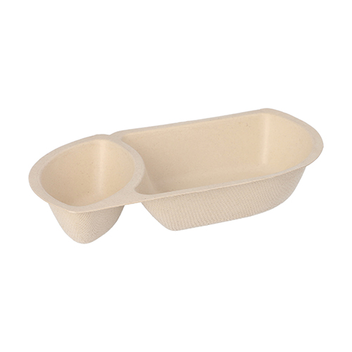 Snacktrays Zuckerrohr 2-geteilt 3,2 cm x 9,7 cm x 17,6 cm natur Snacktrays Zuckerrohr 2-geteilt 3,2 cm x 9,7 cm x 17,6 cm natur