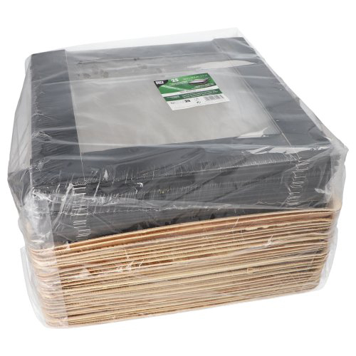 Tabletts, Palmblatt eckig 5 cm x 33,5 cm x 33,5 cm mit separatem Deckel und Banderole