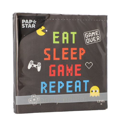 Servietten, 3-lagig 1/4-Falz 33 cm x 33 cm "Gamer"