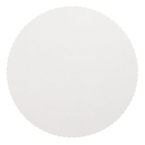 Tortenunterlagen, Pappe "pure" rund Ø 28 cm weiss mit gezacktem Rand
